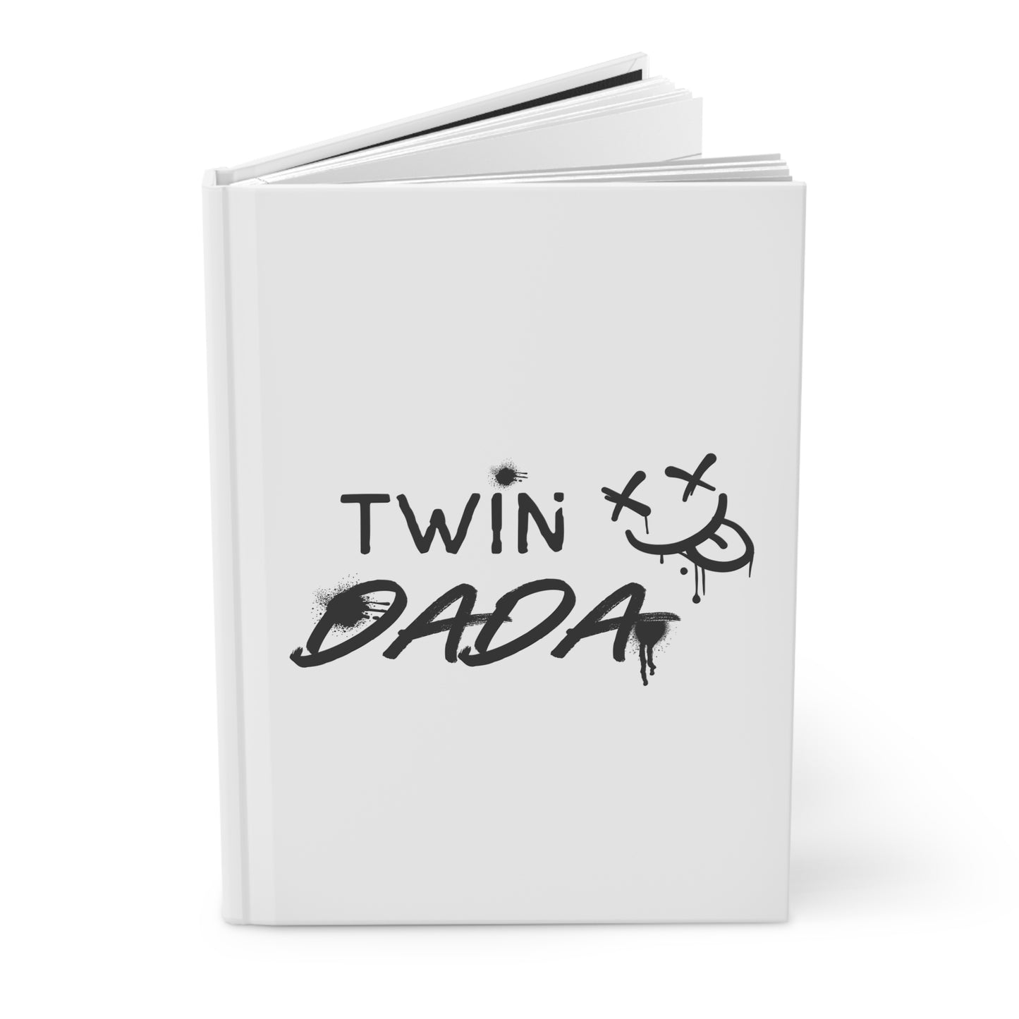Twin Dada Hardcover Journal — Graffiti-Style Dad Notebook