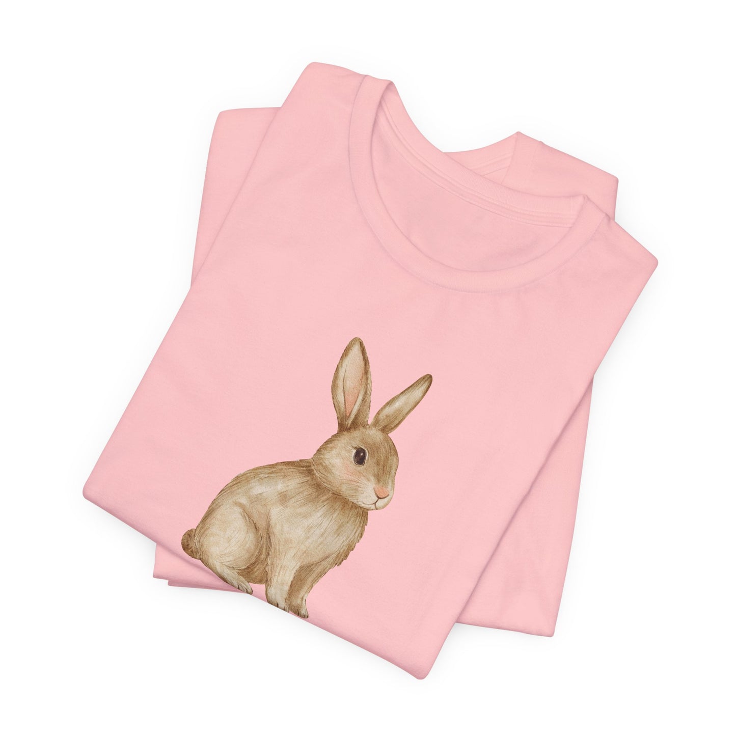 Hello Spring Bunny T-Shirt — Cute Watercolor Rabbit Spring Tee