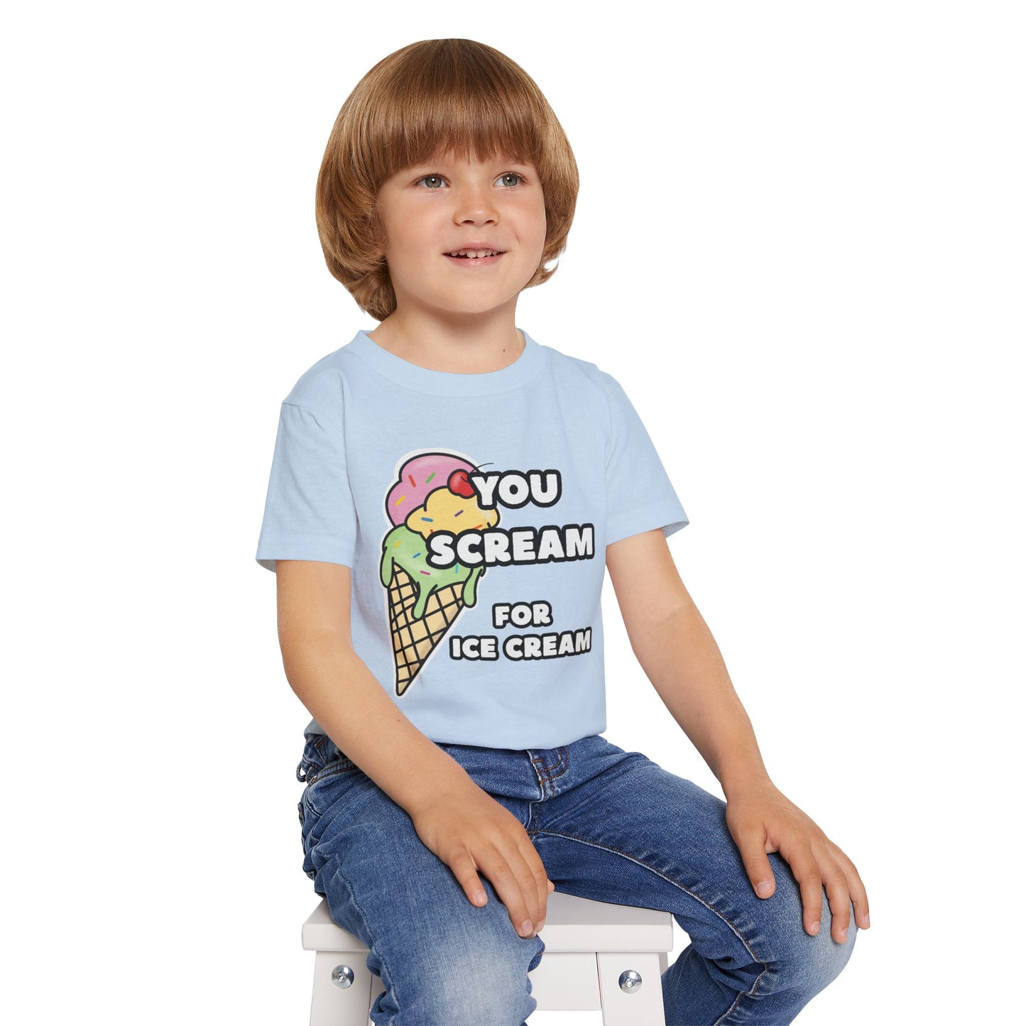 Cute Ice Cream Toddler T-Shirt, Fun Kids Tee, YOU SCREAM FOR ICE CREAM