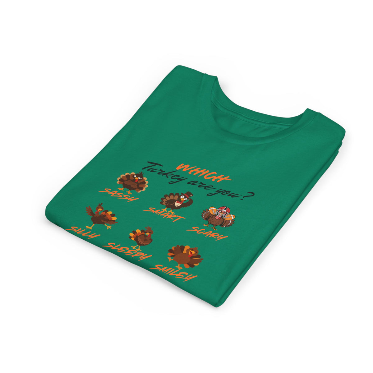 Which Turkey are you? Youth Thanksgiving Short Sleeve Shirt