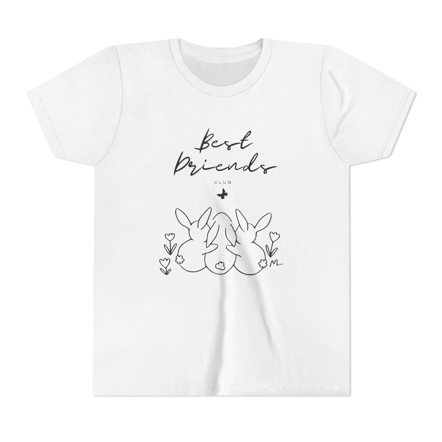 Young Adult Tee - "Best Friends" Bunny Trio Kids Graphic Shirt
