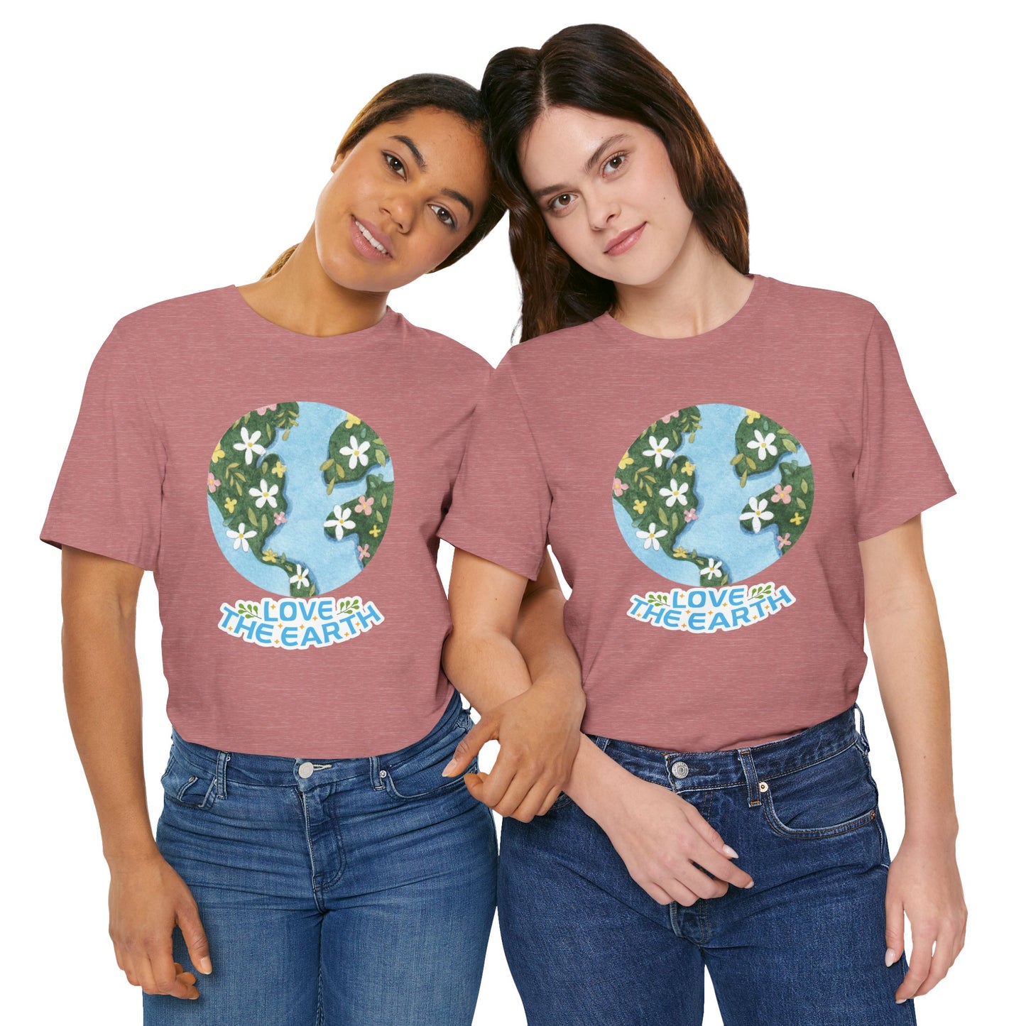 Love The Earth Floral Globe Tee — Eco-Friendly Earth Day T-Shirt