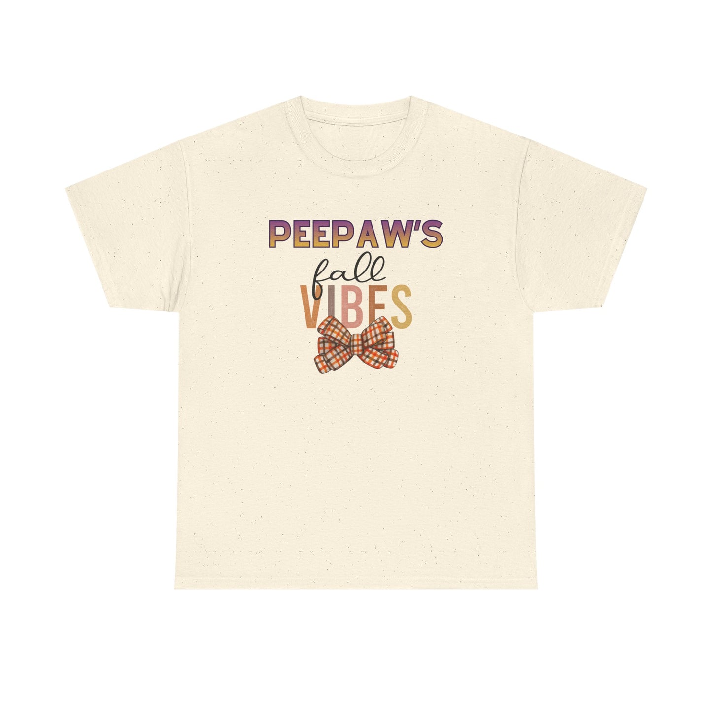 Pepaw's Fall Vibes T-Shirt — Grandpa Autumn Plaid Bow Tee