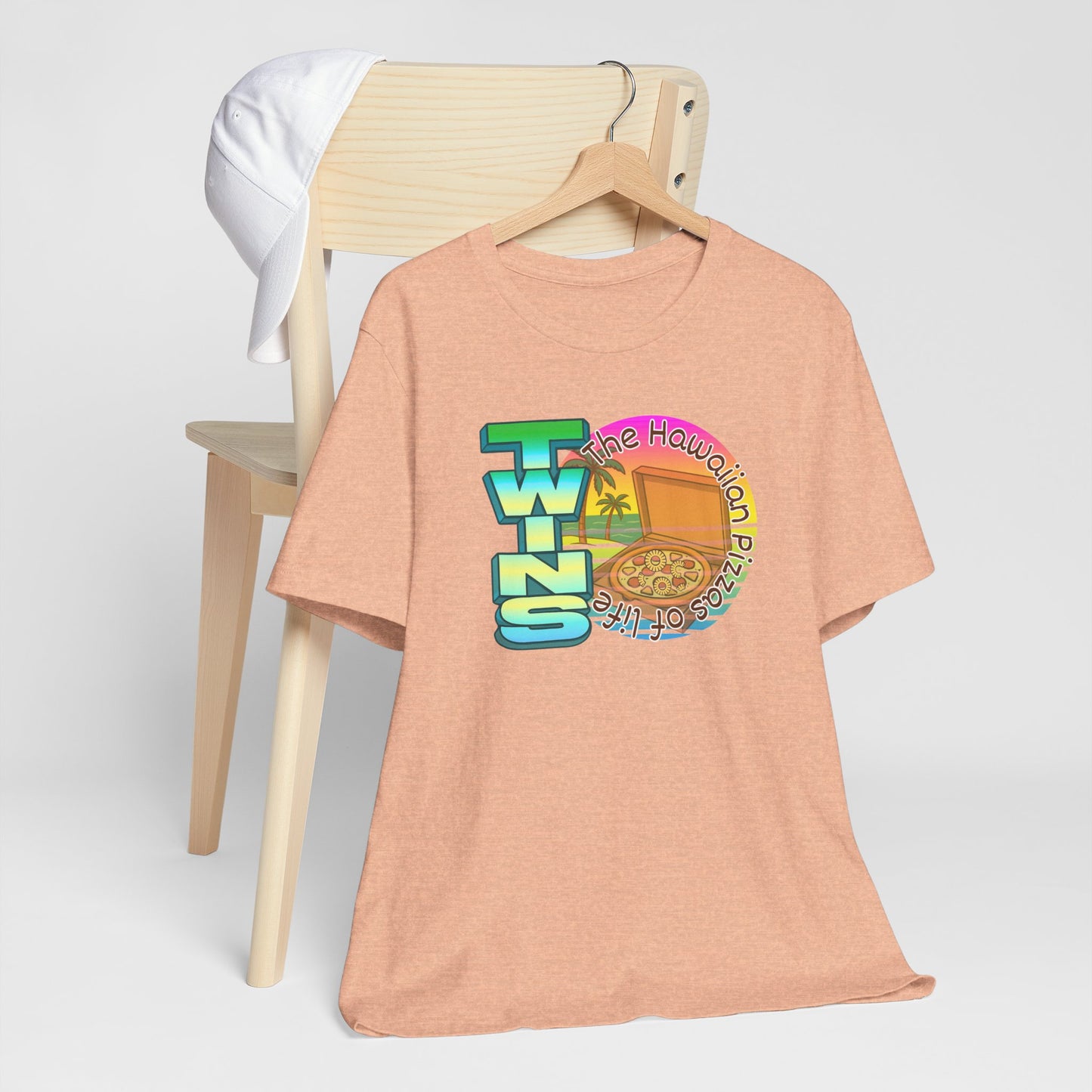 Hawaiian Pizza- Twin Dad Beach T-Shirt — Vintage 90's Style Tee