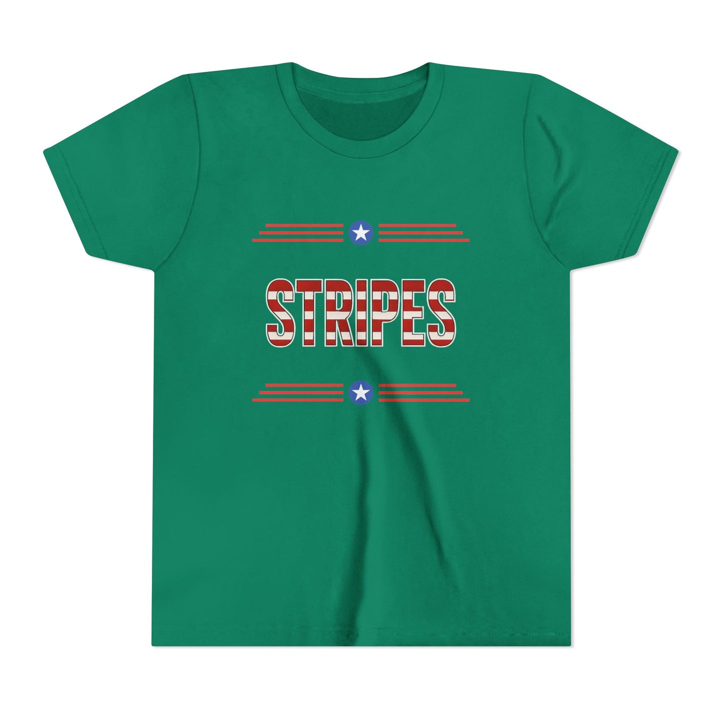 Youth Tee — "Stripes" Patriotic Kids T-Shirt (Red, White & Blue)