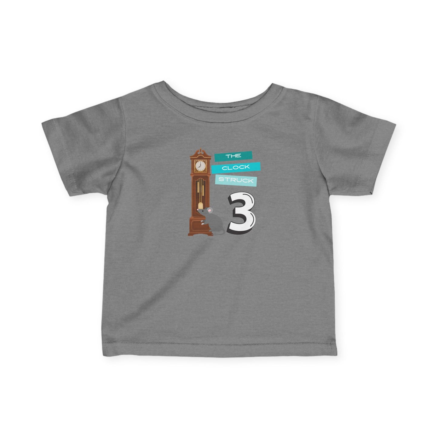 Baby/Toddler Nursery Rhyme Tee — “The Clock Strikes 3” Costume Party Event- Family Matching