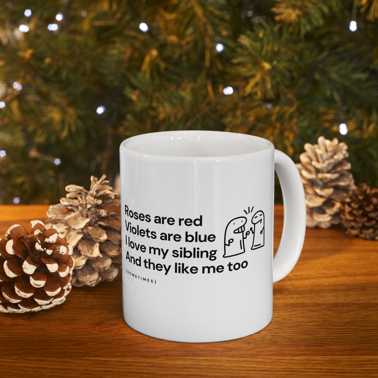 Gender Neutral Sibling Coffee Lover Funny Ceramic Mug — Gift