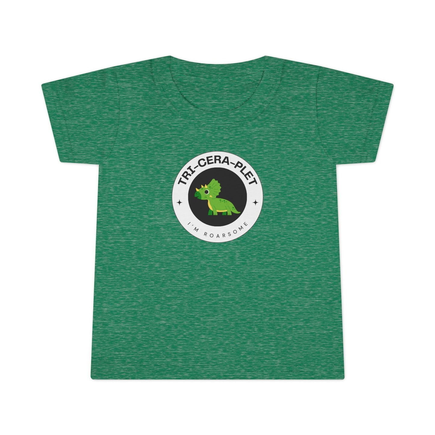 Tri-cera-plet: I'm Roarsome! Triplet Toddler Dinosaur T-shirt – (Ages 2-6 Years)