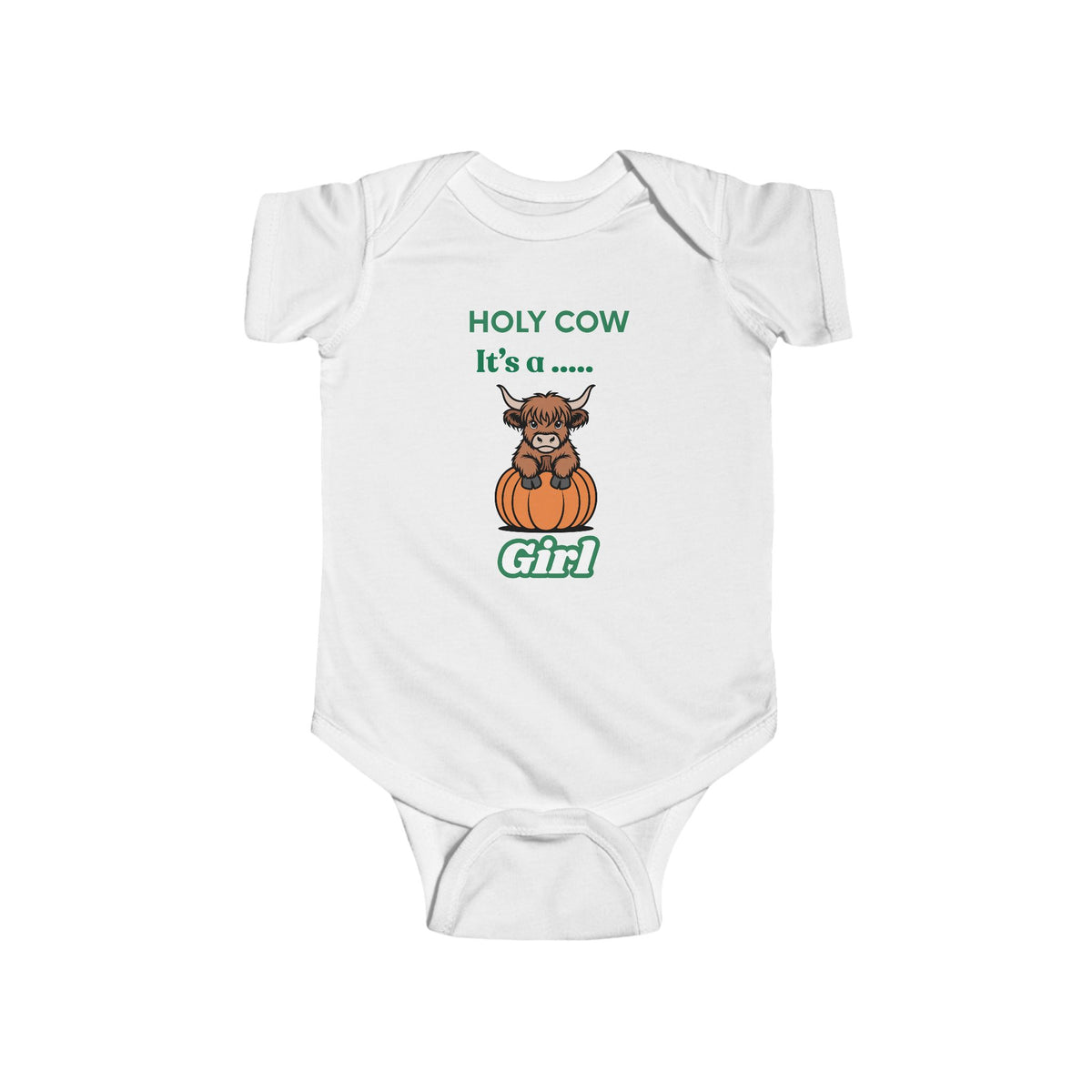 Holy Cow It’s a Girl Baby Bodysuit
