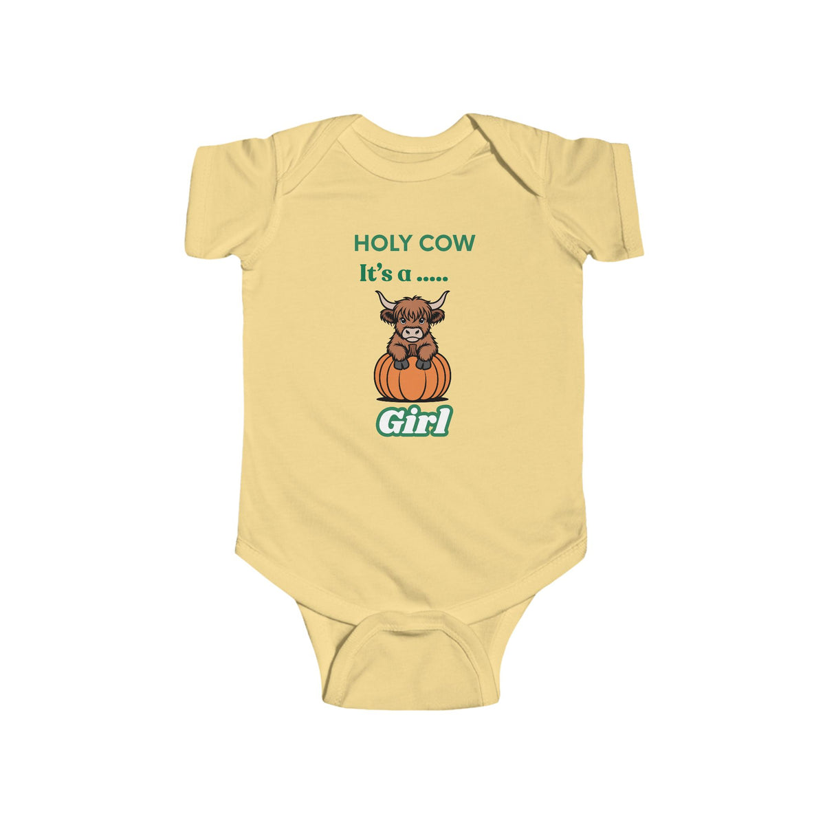 Holy Cow It’s a Girl Baby Bodysuit