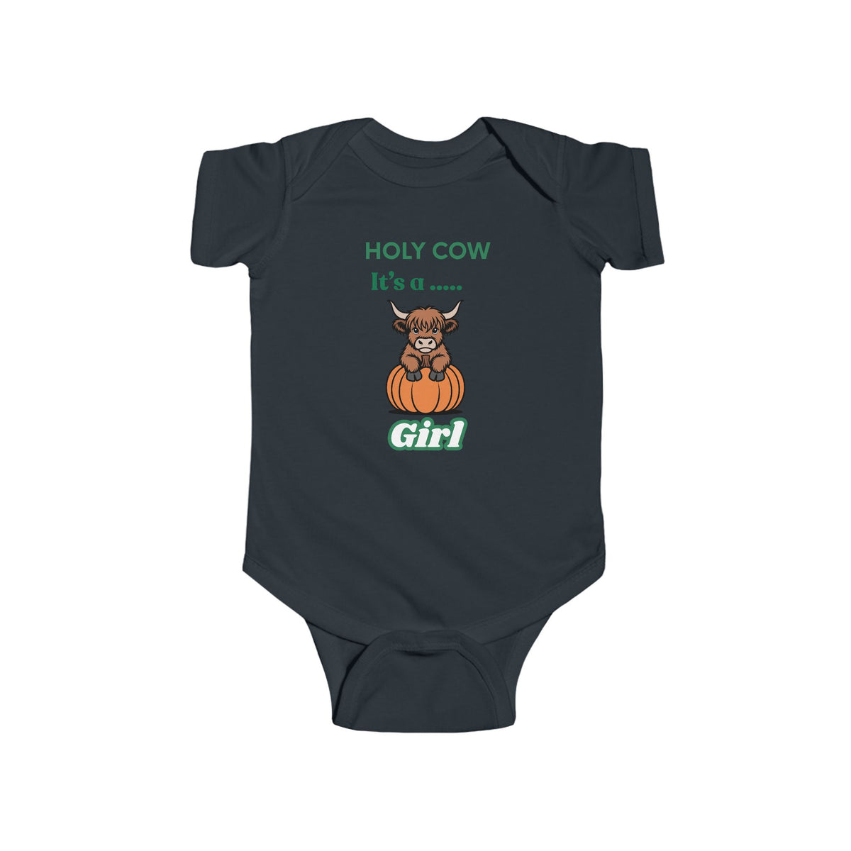 Holy Cow It’s a Girl Baby Bodysuit