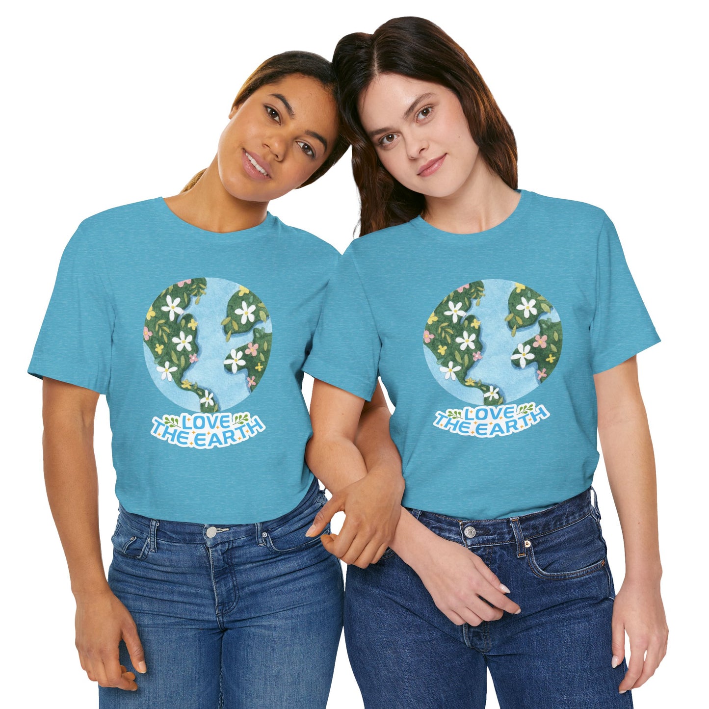 Love The Earth Floral Globe Tee — Eco-Friendly Earth Day T-Shirt