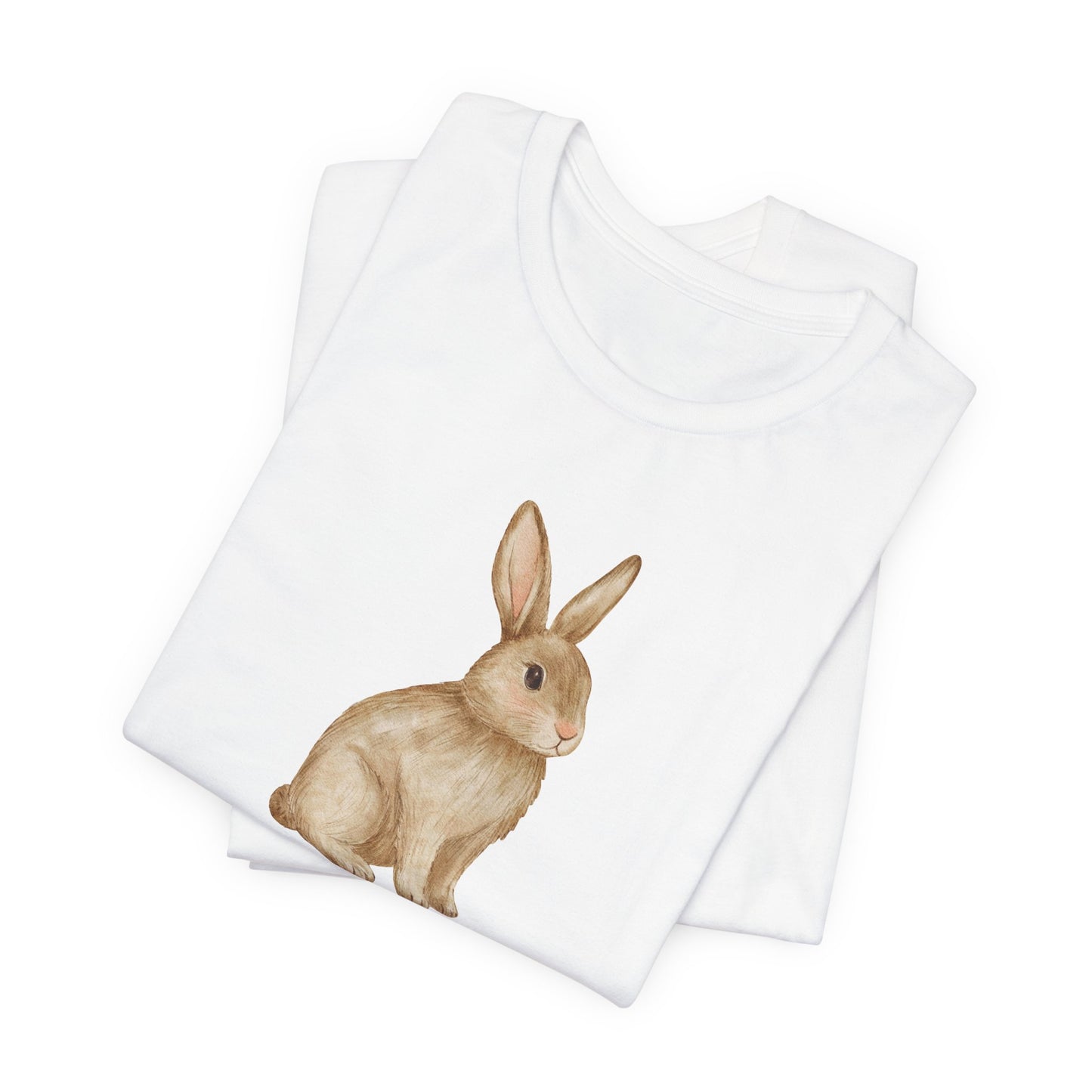 Hello Spring Bunny T-Shirt — Cute Watercolor Rabbit Spring Tee