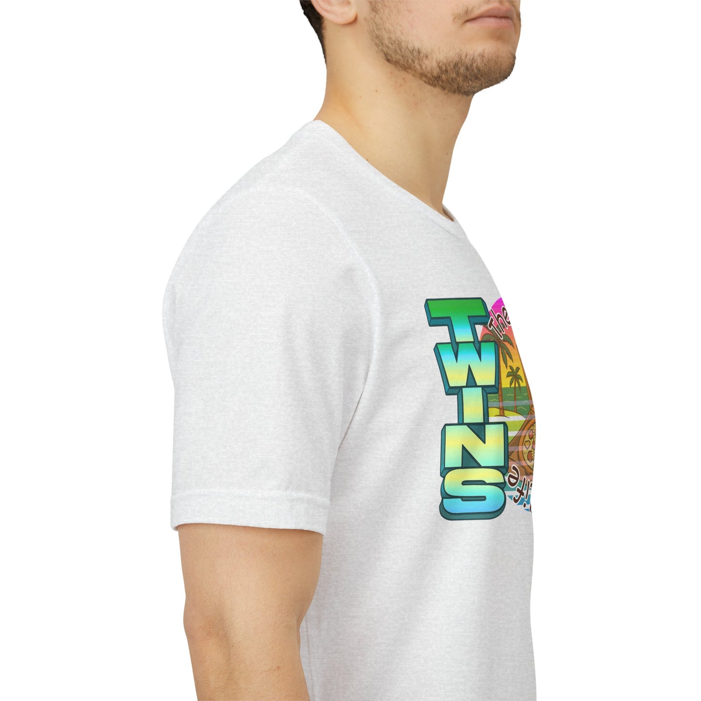 Hawaiian Pizza- Twin Dad Beach T-Shirt — Vintage 90's Style Tee