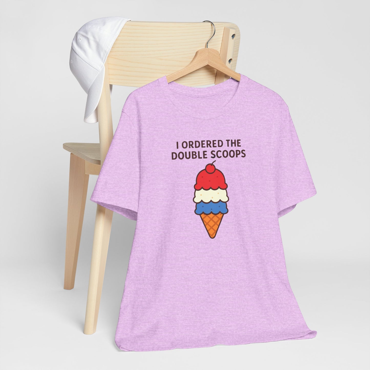 I Ordered the Double Scoops -American Patriotic -Twin Mom -Ice Cream Tee