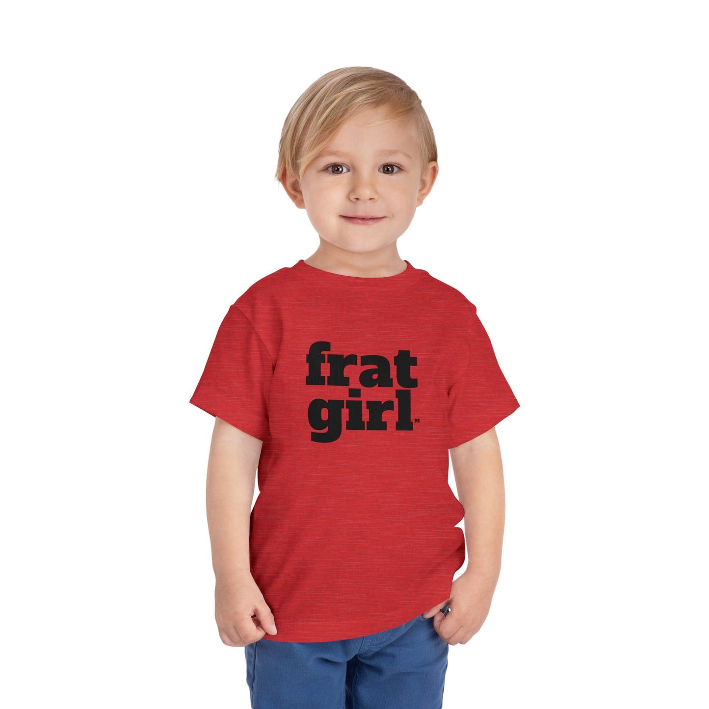 Fraternal Twin- Frat Girl- Toddler Tee — "frat girl" Front with "Time to Party" Back Graphic