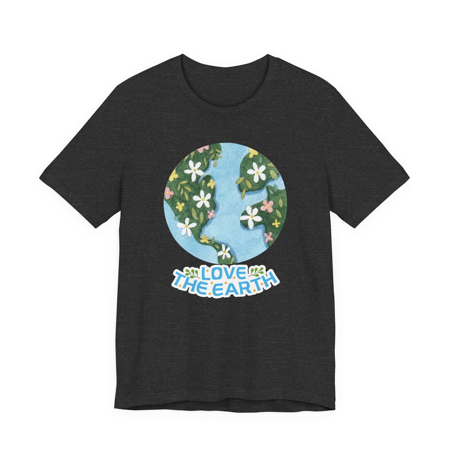 Love The Earth Floral Globe Tee — Eco-Friendly Earth Day T-Shirt