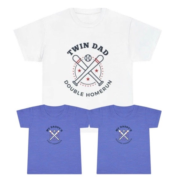 Daddy and Twins Baseball Set
