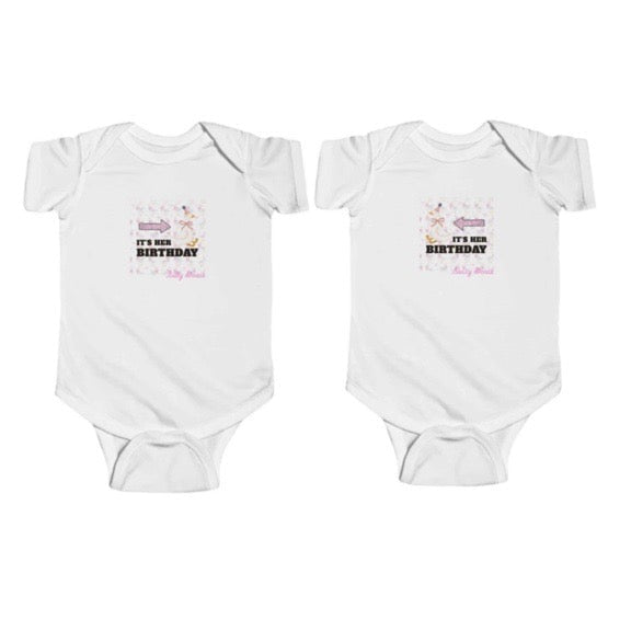 Silly and Sassy Goose Birthday Twin Girls Matching Set