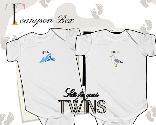 Sea and Gull Unisex Twin Matching Bodysuits